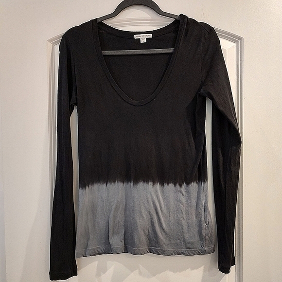 James Perse Tops - Standard James Perse Deep V-Neck Ombre Top Size 2 M
